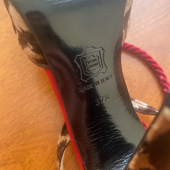 Dolce & Gabbana 90s Leopard Print Lace Up Heels - Picture 5 of 6